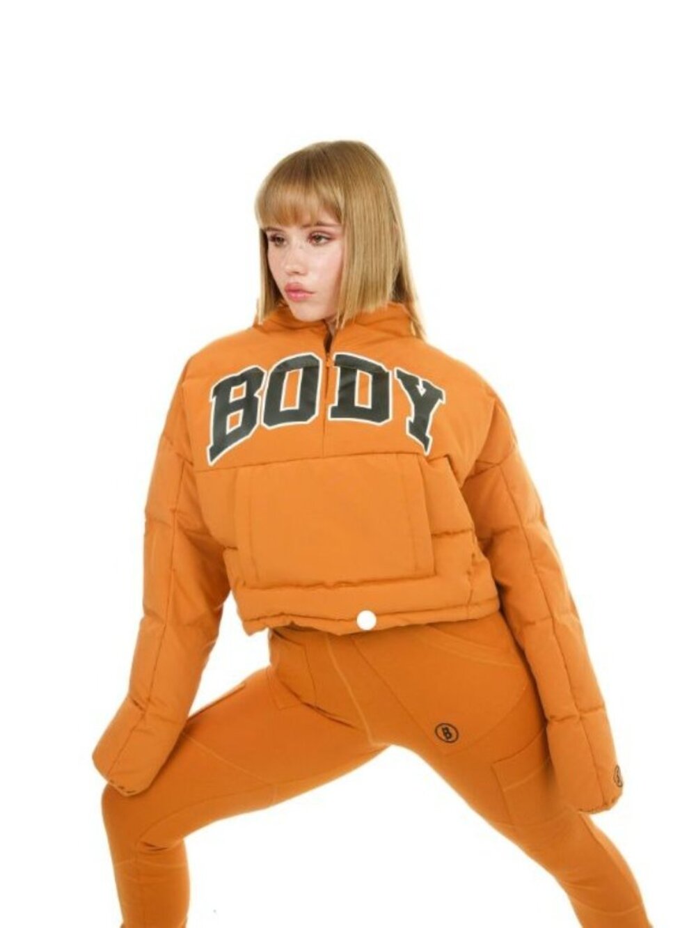 NWT Body By Raven Tracy Camp Oversized Cropped Puffer Pullover Jacket Size Small